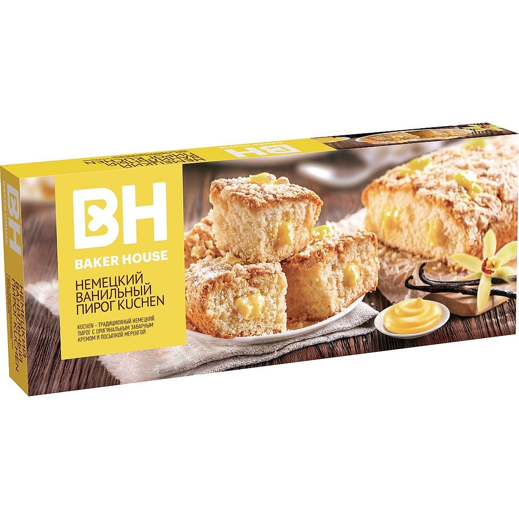 Baker house немецкий ванильный пирог kuchen, 350 г.