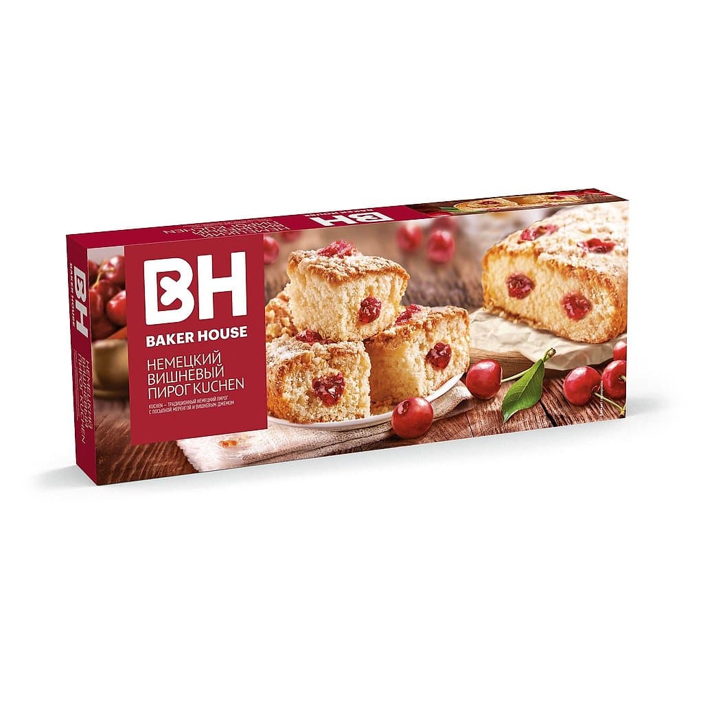 Baker house немецкий вишневый пирог kuchen, 350 г.