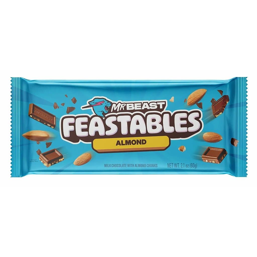 Молочный шоколад MrBeast Feastables Almond, 60 г.