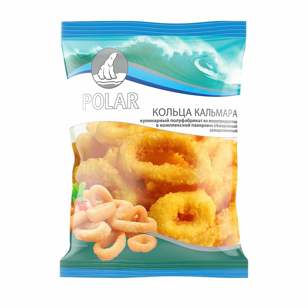 Кольца кальмара в панировке, мороженые ТМ Polar 500 г.