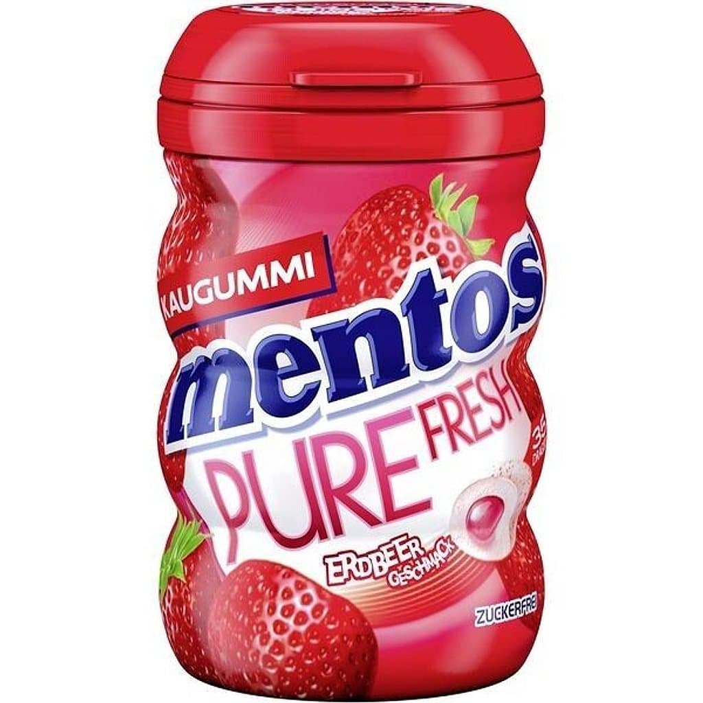 Жевательная резинка Mentos Pure Fresh Strawberry, 60 г.