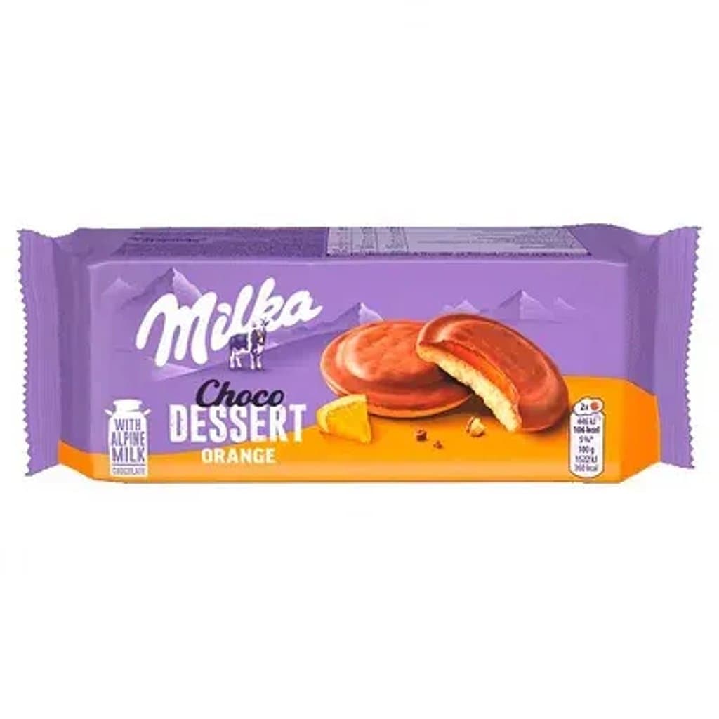 Бисквитное печенье Milka Choco Dessert Orange, 147 г.