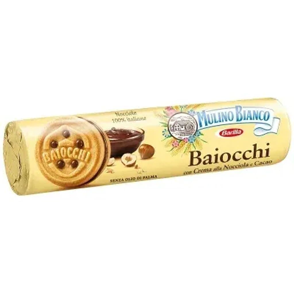 Печенье с шоколадно-ореховым кремом Mulino Bianco Baiocchi, 168 г