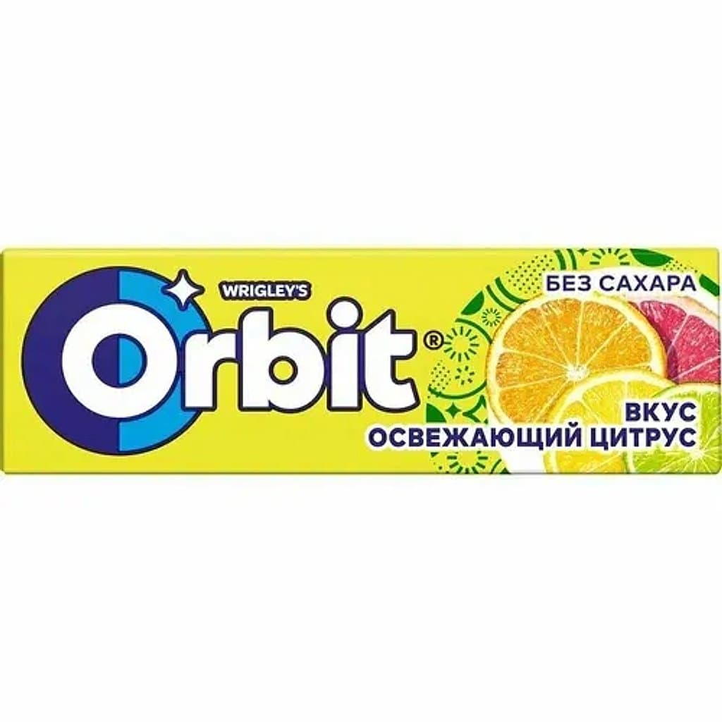 Жевательная резинка Orbit Освежающий цитрус 13,6 г.